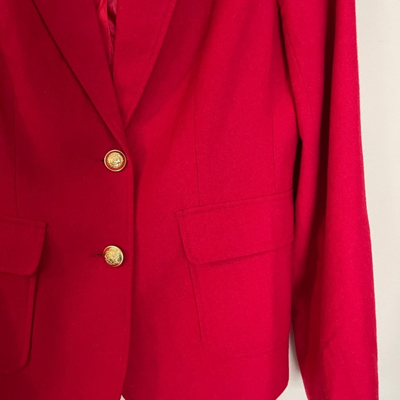 Vintage Chadwick's of Boston Red Wool Blend Classic Blazer Elbow Pads - Picture 4 of 8